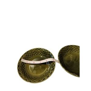 Enoch Wedgwood Tunstall LTD Gold Medallion Saucers - 8‎ Pieces Green